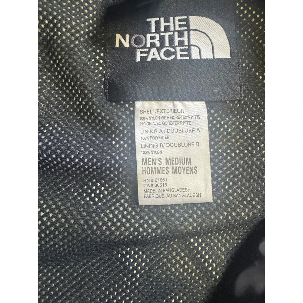 The North‎ Face Gore Tex Men's Medium Olive Green Hooded Rain Jacket